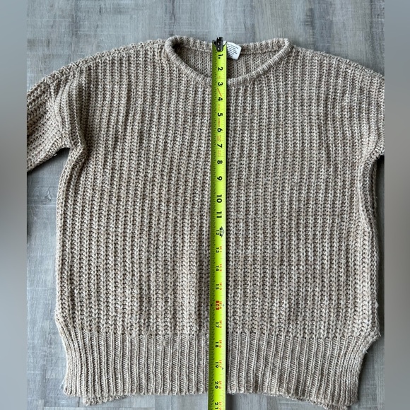 ESSENTIALS by FULL TILT Cream Crew Neck Long Sleeve Sweater Size XS - Picture 7 of 8